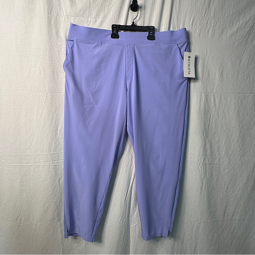 Athleta Brooklyn Mid Rise Ankle Pant Periwinkle Sz 20 lightweight stretch fabric